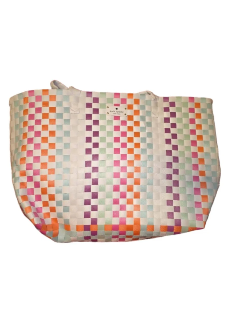 Kate Spade Large Tote Bag White Multi-color